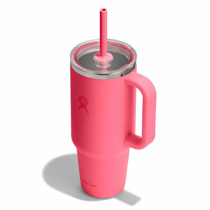 40-oz-travel-tumbler-v0 tt40pscc668-40-oz-travel-tumbler-clear-lid-popstar-pink-angledhigh.jpg